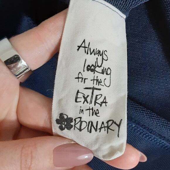 Ted Baker Breenge Button Through Sweatshirt Navy Blue Pullover Mens 38 Holiday - Picture 10 of 13